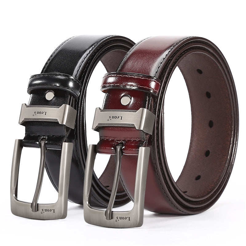 Genuine Leather Belt: Classic Pin Buckle Casual Style Additional Image 4