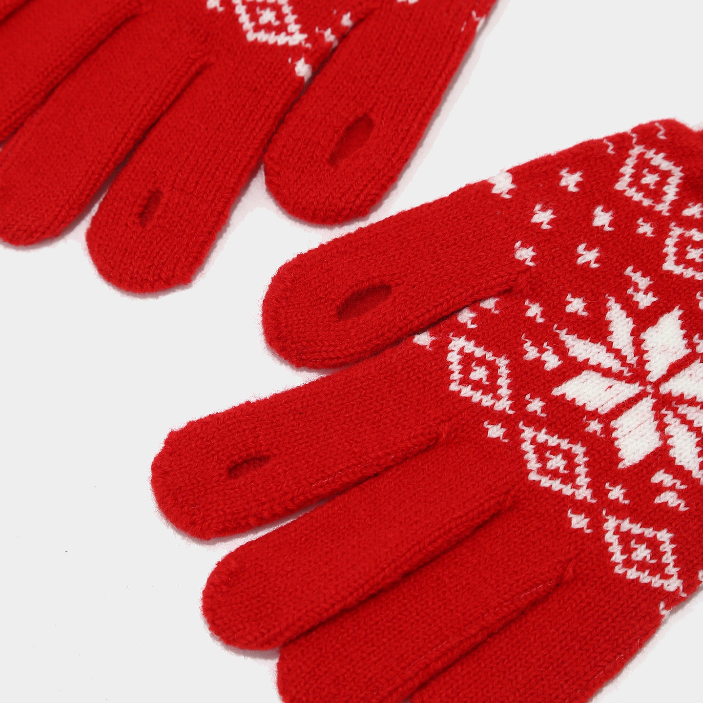 Cozy Snowflake Knit Hat, Scarf & Glove Set Additional Image 4