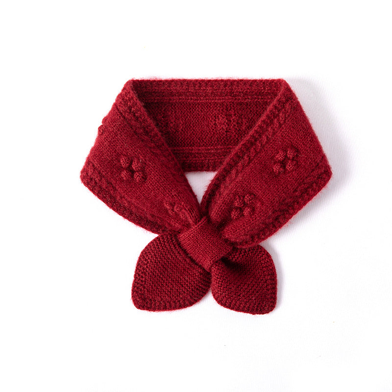 100% Cashmere Crocheted Bow Scarf Additional Image 4