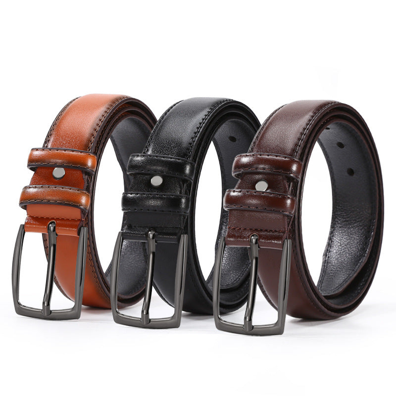 Men's Faux Leather Belt: Stylish Alloy Buckle Additional Image 4