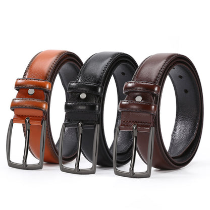 Men's Faux Leather Belt: Stylish Alloy Buckle Additional Image 4
