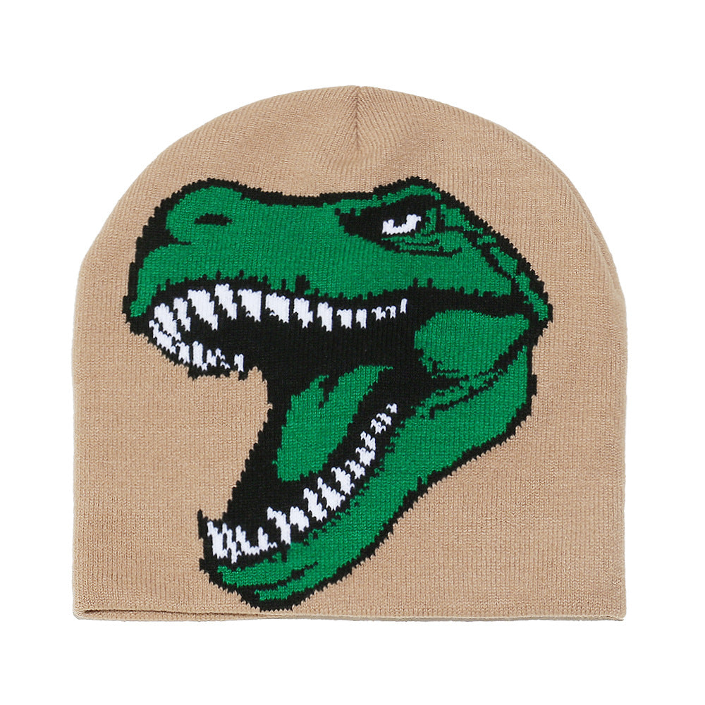 Cute Dinosaur Knit Beanie - Cozy Winter Hat Additional Image 4