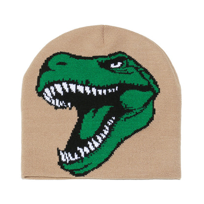 Cute Dinosaur Knit Beanie - Cozy Winter Hat Additional Image 4