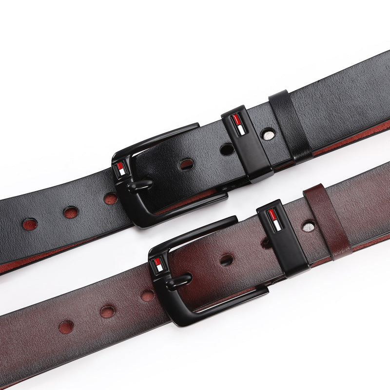 Men's Genuine Leather Belt: Alloy Buckle, Smart Casual Additional Image 4