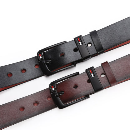 Men's Genuine Leather Belt: Alloy Buckle, Smart Casual Additional Image 4
