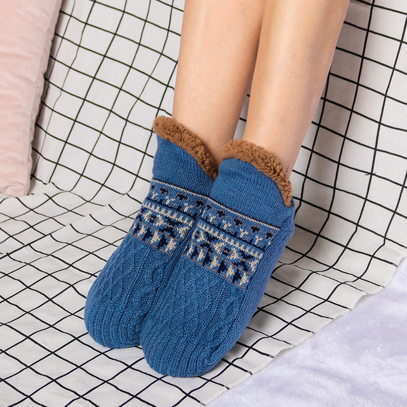 Cozy Fleece-Lined Knit Slipper Socks for Men Additional Image 4