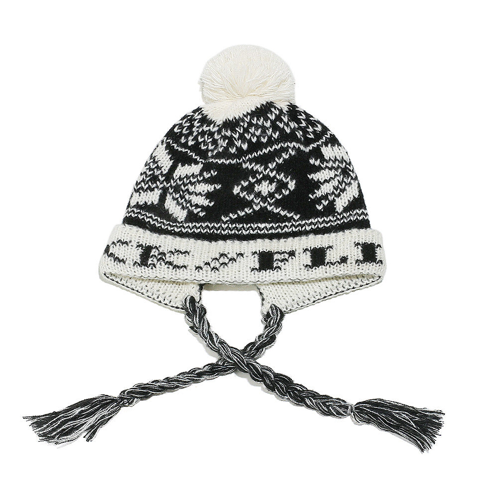 Fair Isle Ear Flap Beanie: Cozy Knit Winter Hat Additional Image 4