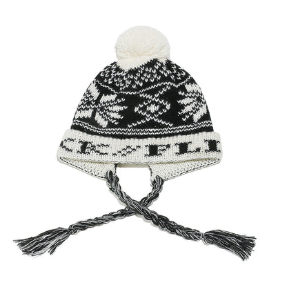 Fair Isle Ear Flap Beanie: Cozy Knit Winter Hat Additional Image 4