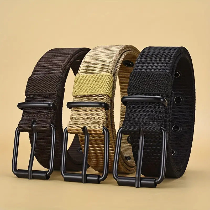 Men's Tactical Canvas Belt - Durable Outdoor & Casual Additional Image 4