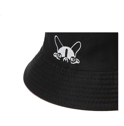 Reversible Bucket Hat with Cute Dog Pattern - Unisex Sun Protection Hat Additional Image 5