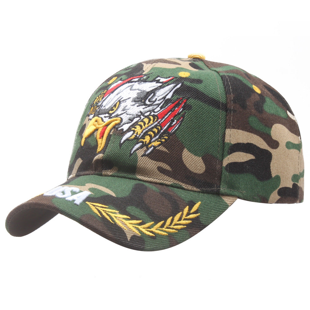 Embroidered Eagle American Flag Baseball Cap Additional Image 5