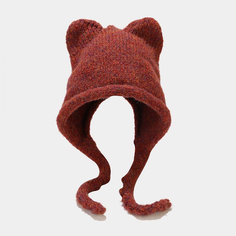 Cute Cat Ear Knit Beanie - Cozy Winter Hat Additional Image 5