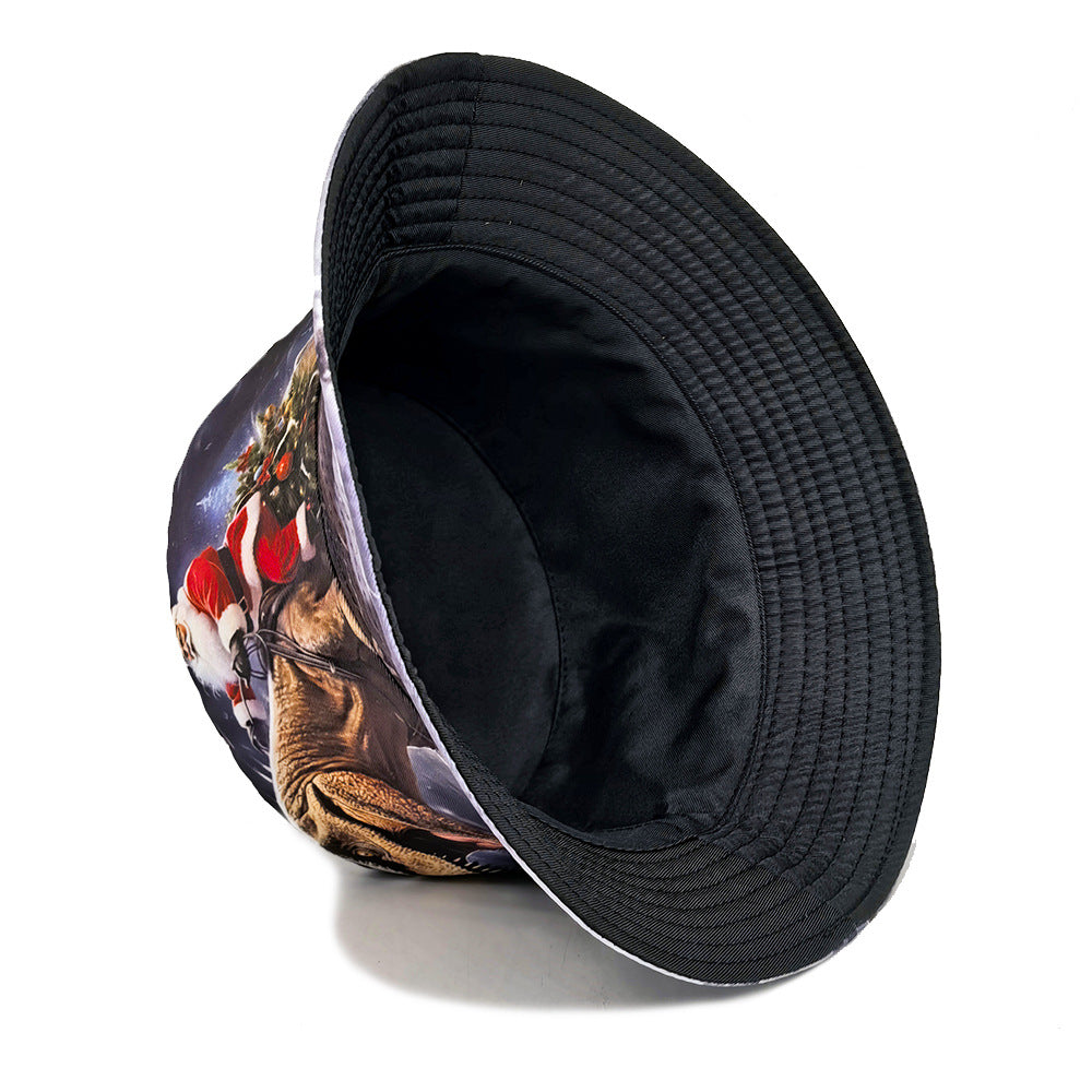 Reversible Dino & Santa Fisherman Hat Additional Image 5