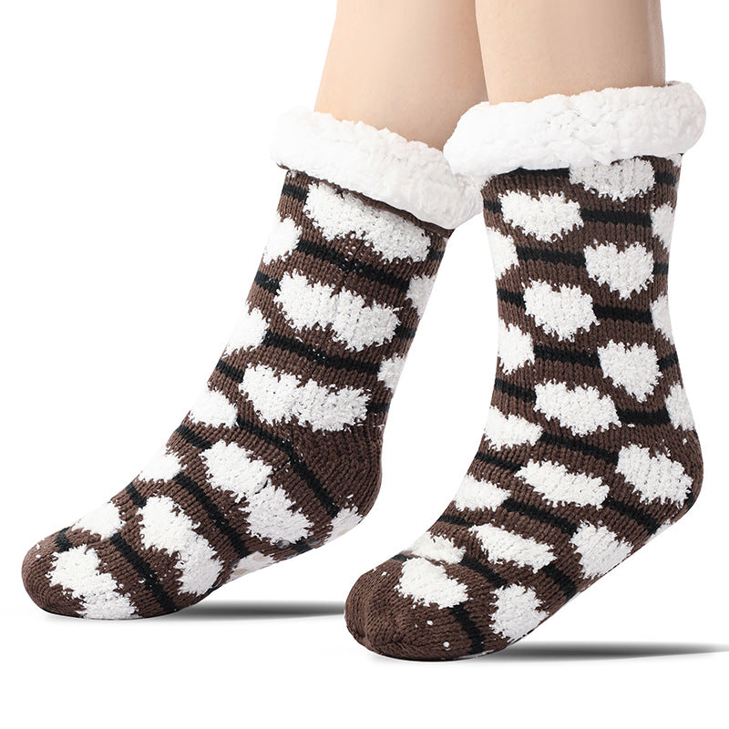 Cozy Velvet House Slippers: Warm Winter Floor Socks Additional Image 5