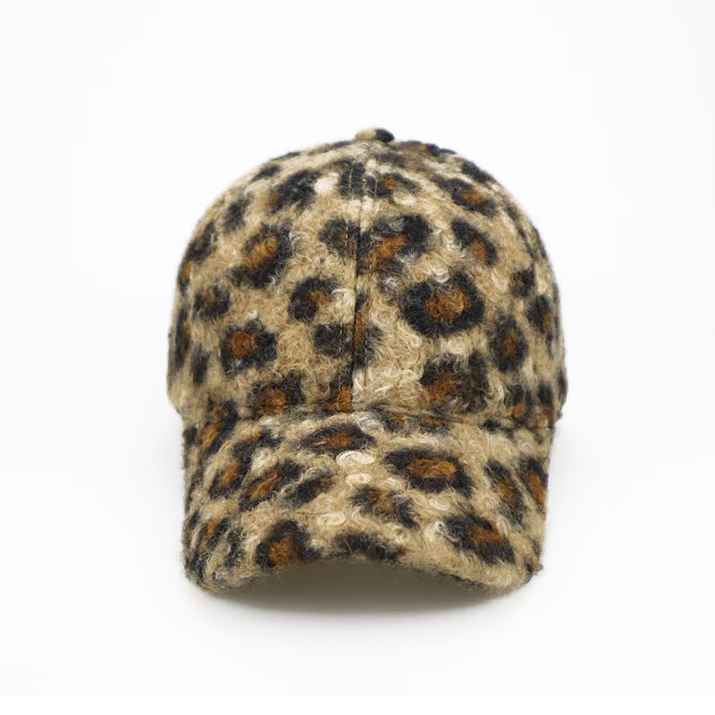 Leopard Print Terry Baseball Cap - Cozy Street Style Additional Image 5