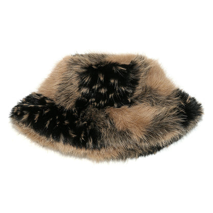 Gradient Faux Fur Bucket Hat - Cozy Winter Style Additional Image 5