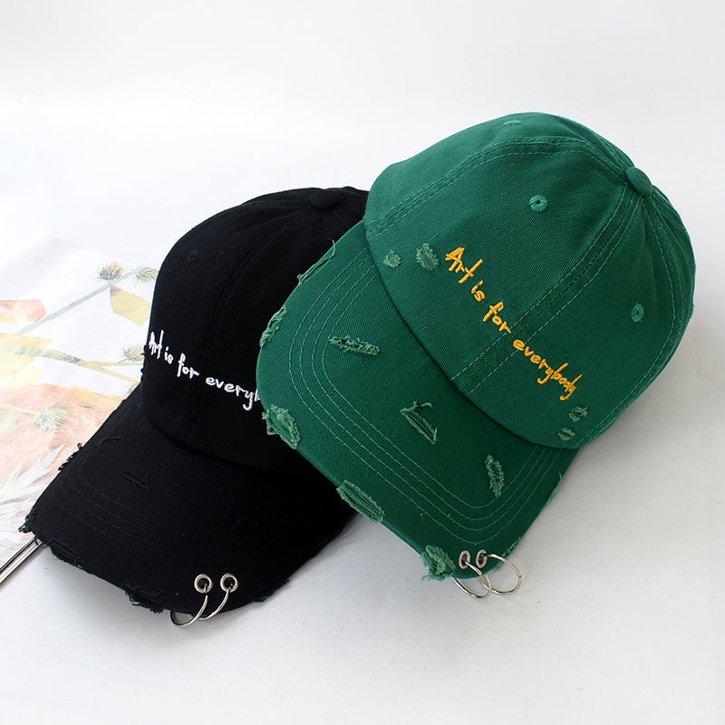 Ripped Letter Vintage Baseball Cap | Unisex Sun Hat Additional Image 5