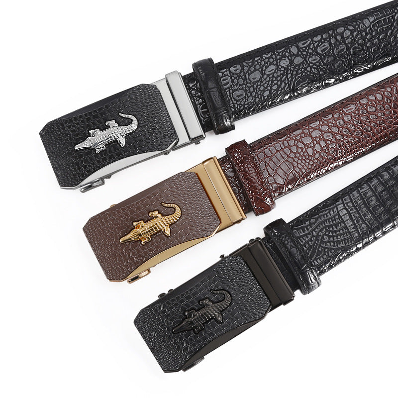 Men's Crocodile Automatic Buckle Belt Additional Image 5