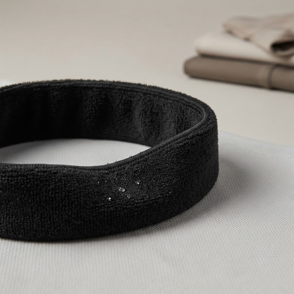 Premium Unisex Terry Sports Headband — close-up detail of a secondary structural feature