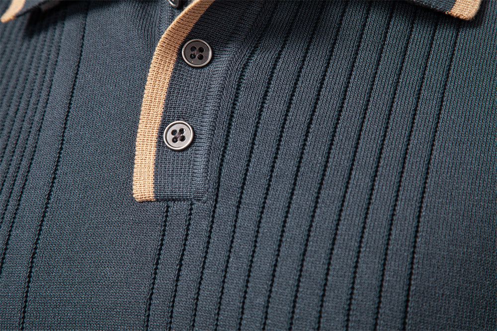 Men's Premium Half-Zip Knit Polo Sweater Additional Image 5