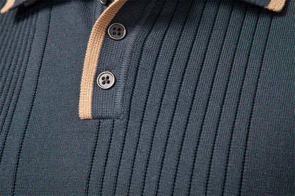 Men's Premium Half-Zip Knit Polo Sweater Additional Image 5