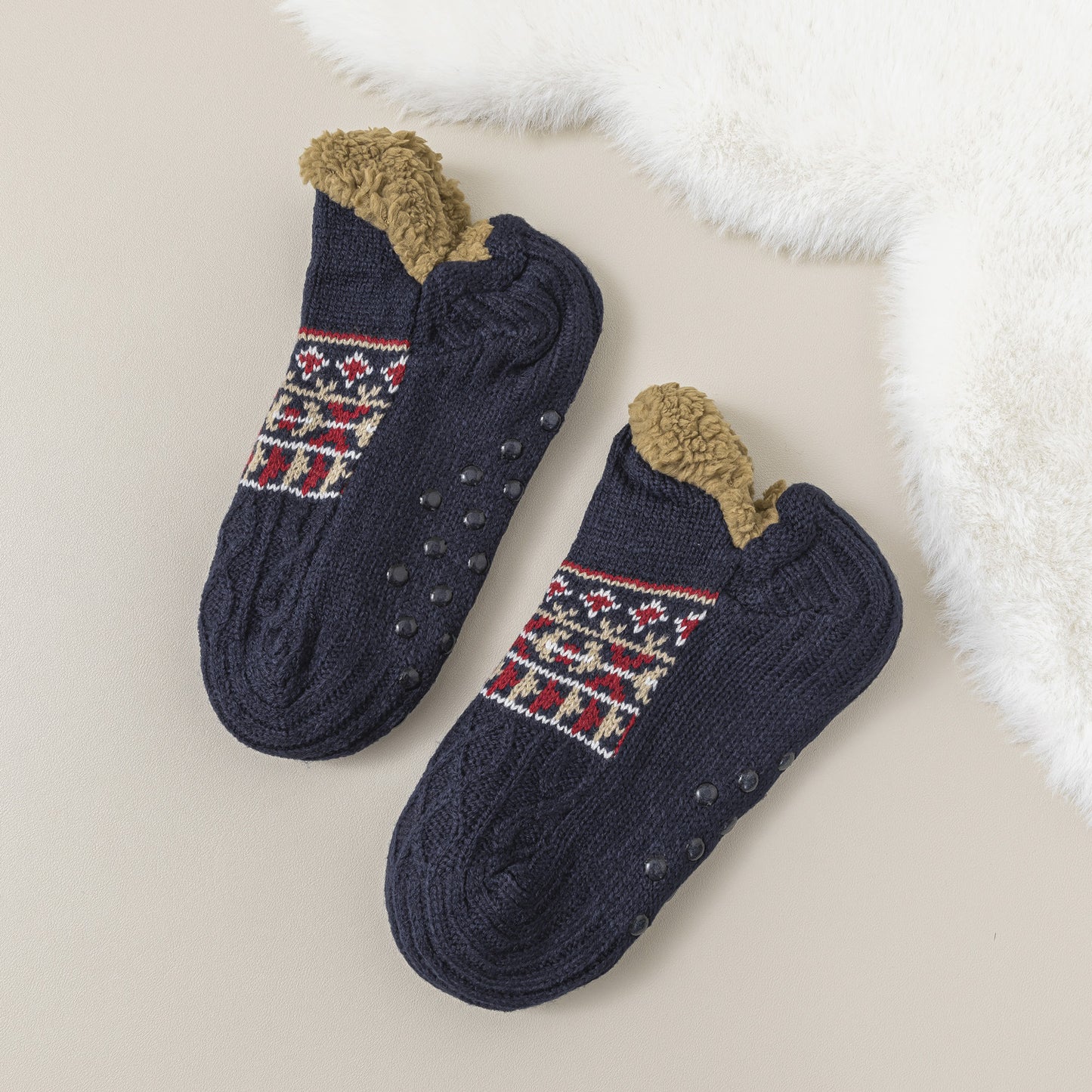 Cozy Fleece-Lined Winter Floor Socks for Women Additional Image 5