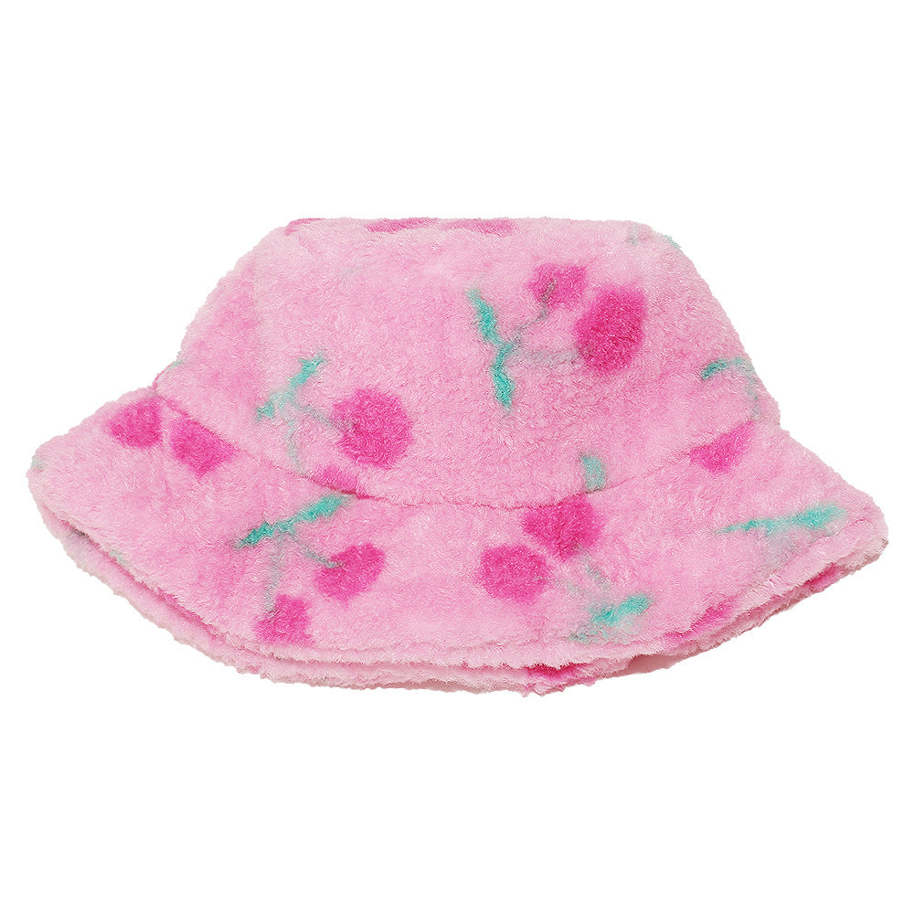 Pink Cherry Fisherman Hat - Cozy Winter Beanie Additional Image 5