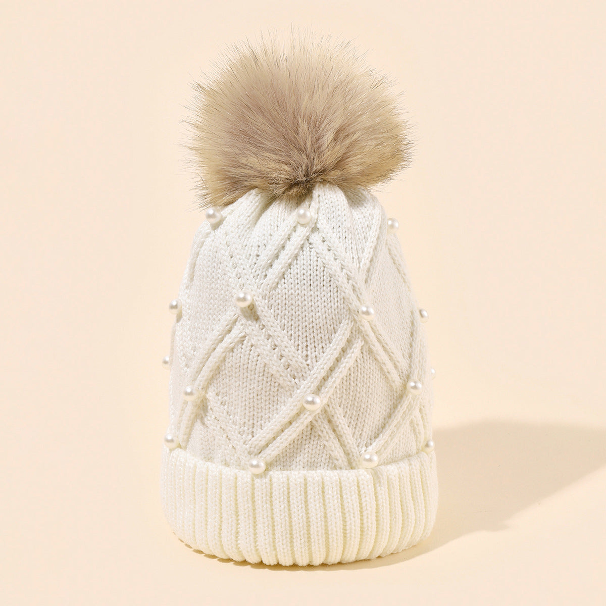 Pearl Knit Beanie: Cozy Korean Style Warmth Additional Image 5