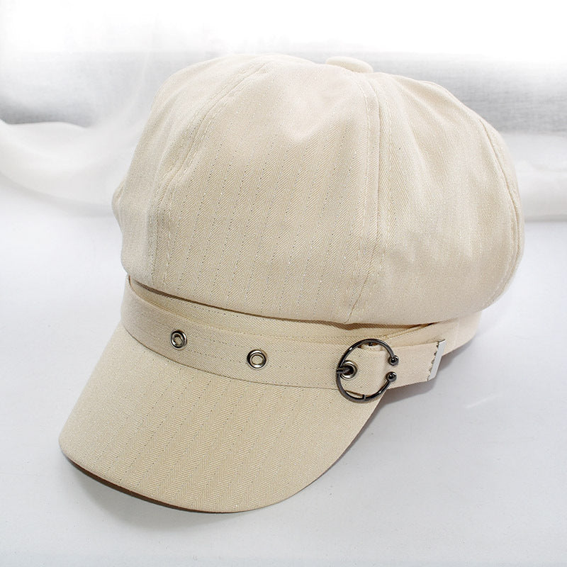 Chic Octagonal Beret: Vintage Spring/Summer Hat Additional Image 5