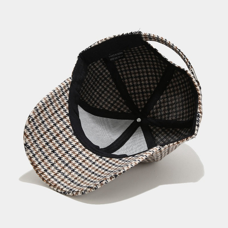 Houndstooth Baseball Cap: Korean Street Style Sun Hat Additional Image 5