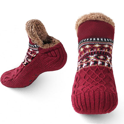 Cozy Fleece-Lined Knit Slipper Socks for Men Additional Image 5