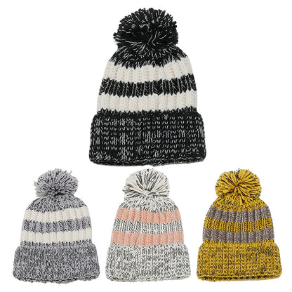 Warm Striped Knit Beanie: Cozy Outdoor Adventure Hat Additional Image 5