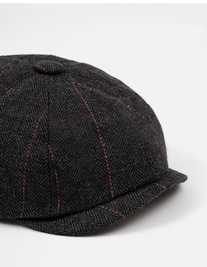 Stylish Men's Newsboy Cap - Trendy Fall/Winter Hat Additional Image 5