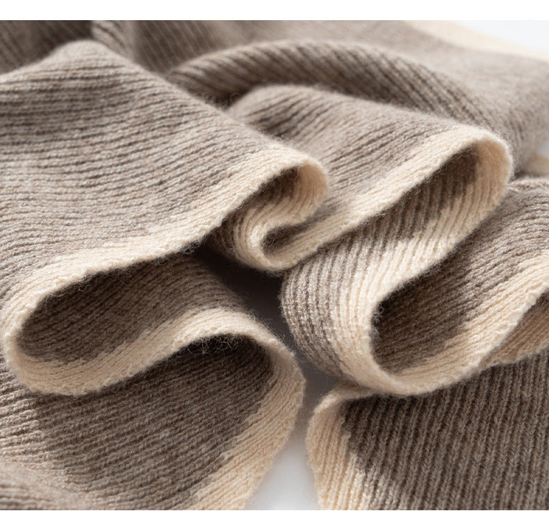 Luxury Cashmere Colorblock Triangle Shawl Additional Image 5