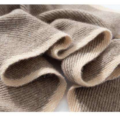 Luxury Cashmere Colorblock Triangle Shawl Additional Image 5