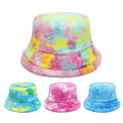 Tie-Dye Fur Fisherman Hat - Warm Ear Protection Additional Image 5