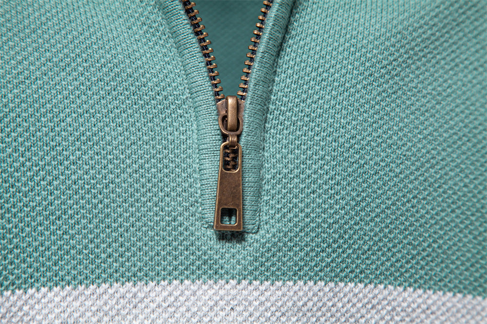 Men's Colorblock Half-Zip Sweater - Autumn Essential Additional Image 5