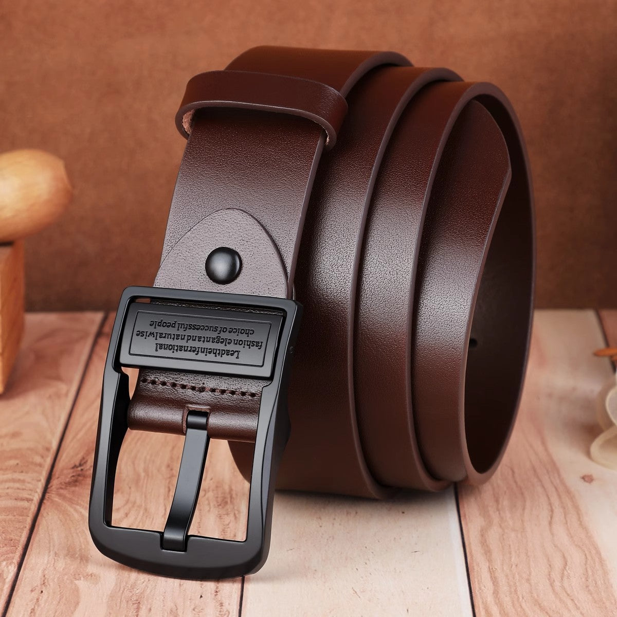 Retro Pin Buckle Belt for Men | Business & Casual Leather Additional Image 5