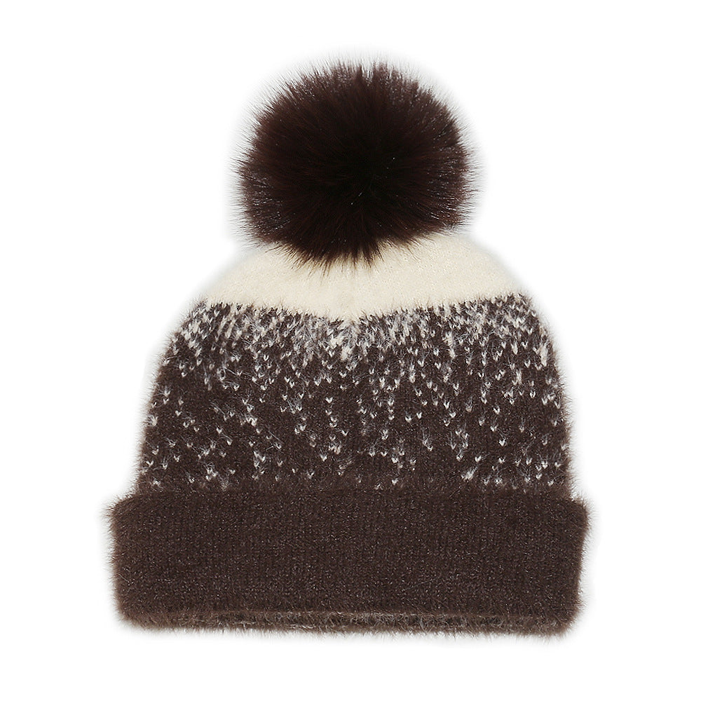 Faux Mink Knit Beanie with Ear Protection Additional Image 5