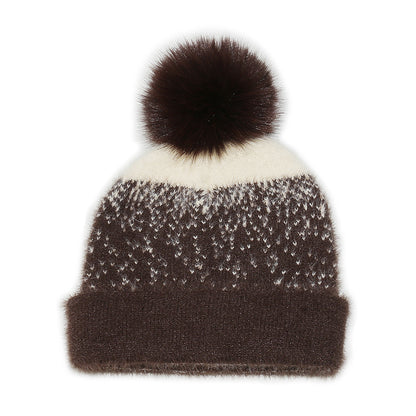 Faux Mink Knit Beanie with Ear Protection Additional Image 5
