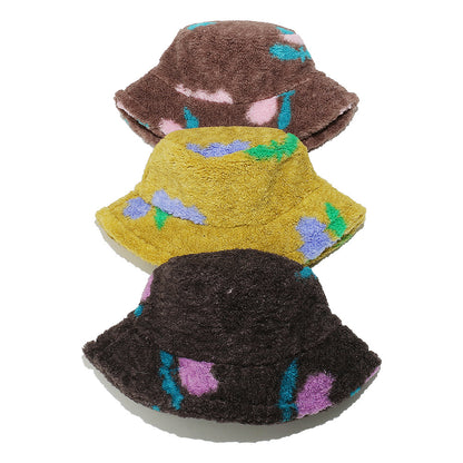 Cozy Floral Fleece Bucket Hat - Winter Warmth Additional Image 5