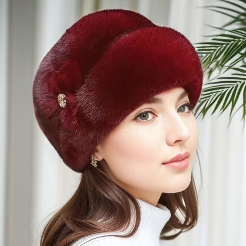 Luxury Faux Mink Grandma Hat - Warm & Chic Additional Image 5
