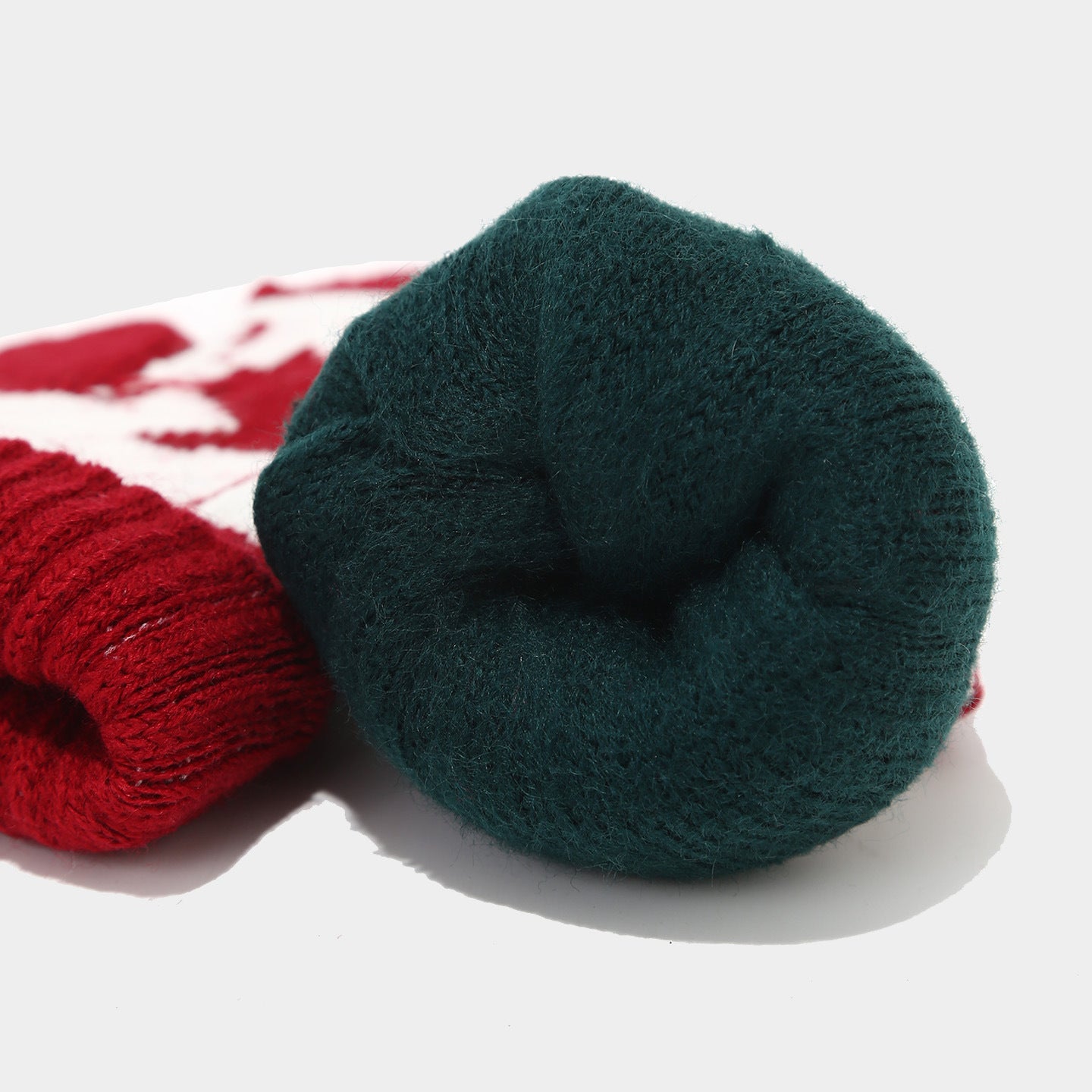 Maple Leaf Knit Hat Scarf & Gloves Set - Warm Winter Style Additional Image 5