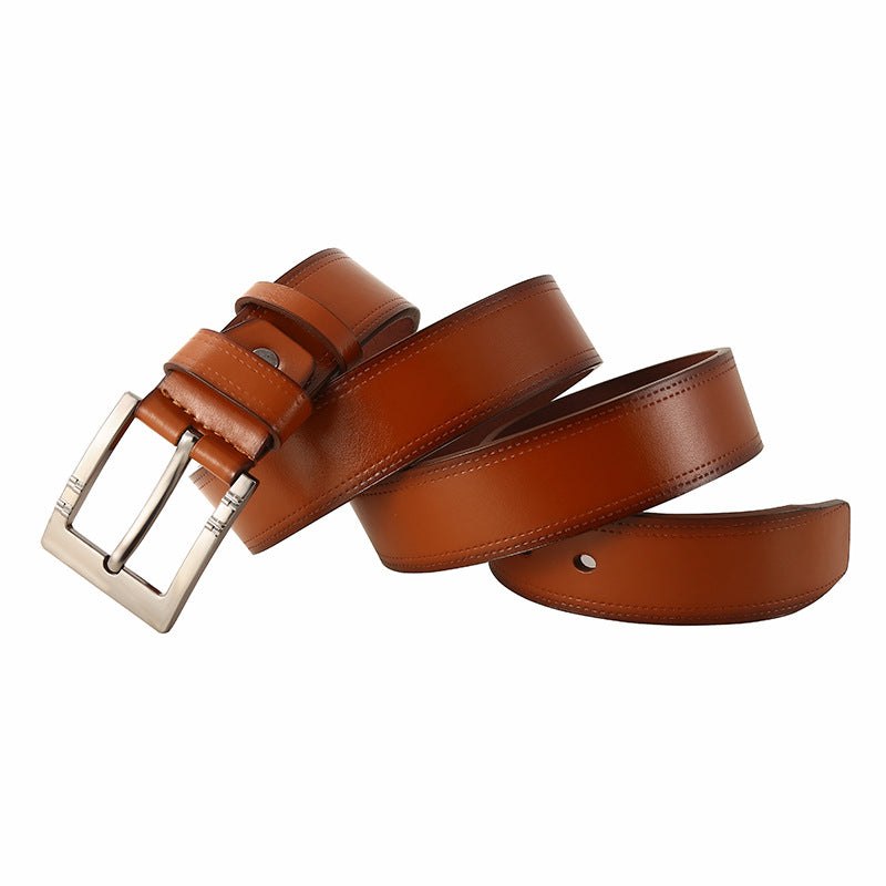 Men's Alloy Pin Buckle Belt: Jeans & Business Style Additional Image 5