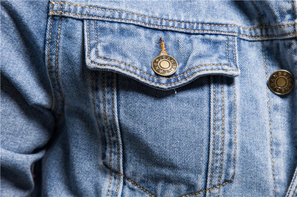 Men's Slim Fit Denim Jacket - Autumn/Winter Style Additional Image 5