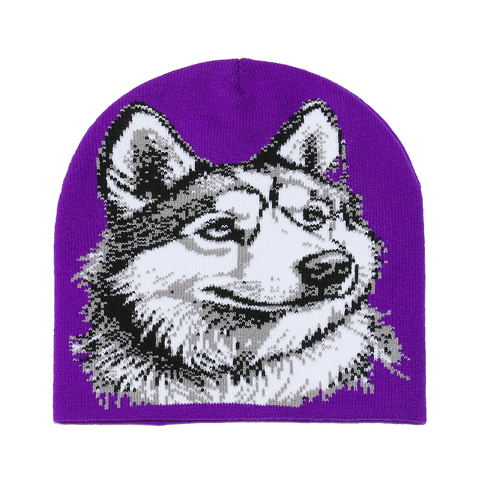 Wolf Knit Beanie: Cozy Fall & Winter Animal Hat Additional Image 5
