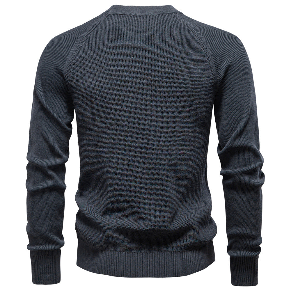 Men's Premium Knit Crewneck Sweater - Fall/Winter Essential Additional Image 5