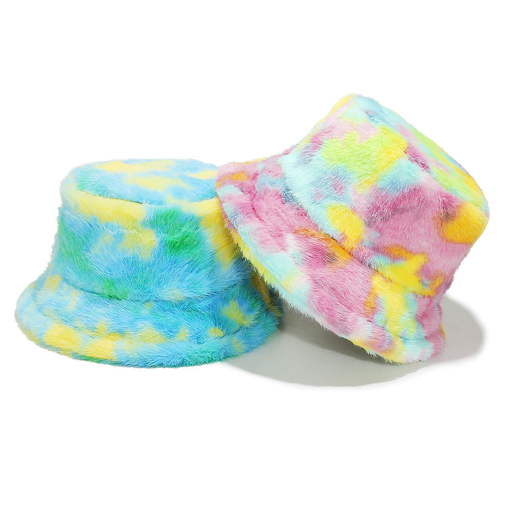 Tie-Dye Fur Fisherman Hat - Warm Ear Protection Additional Image 6