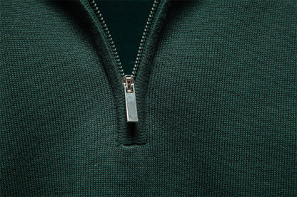 Men's Slim Fit Cotton Half-Zip Sweater Additional Image 6