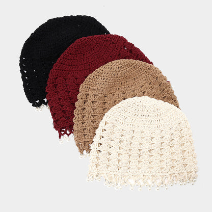 Boho Crochet Hooded Hat with Tassels Additional Image 6